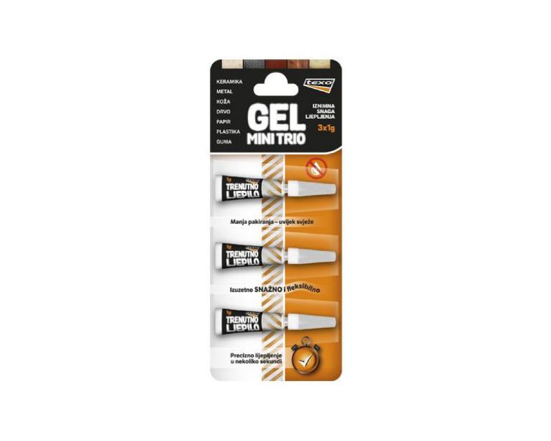 Slika Trenutno ljepilo gel mini trio 3x1g