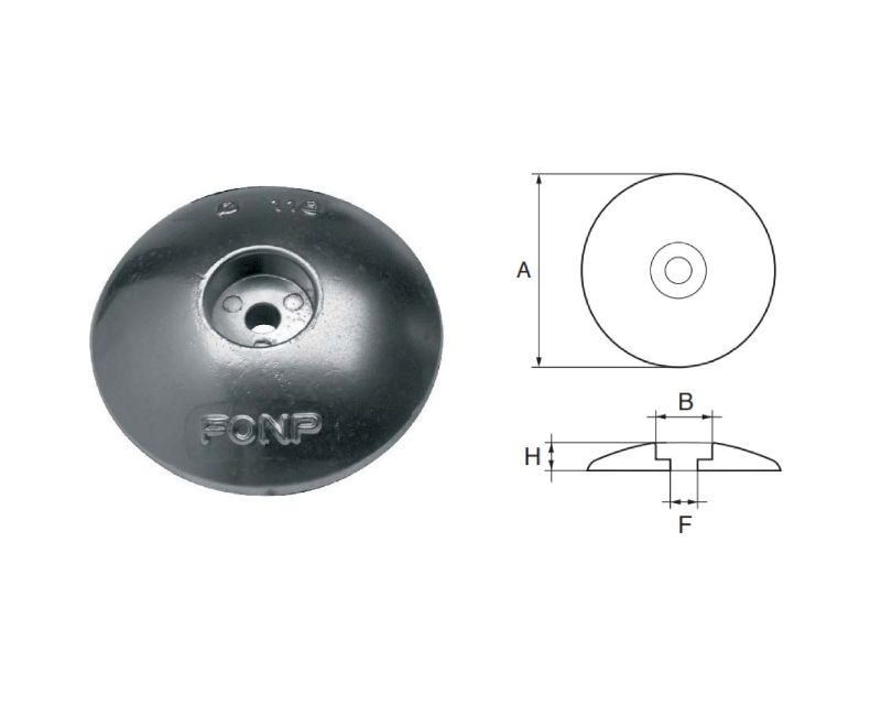 Slika Cink anoda fp-05 Ø70x21x6x10mm