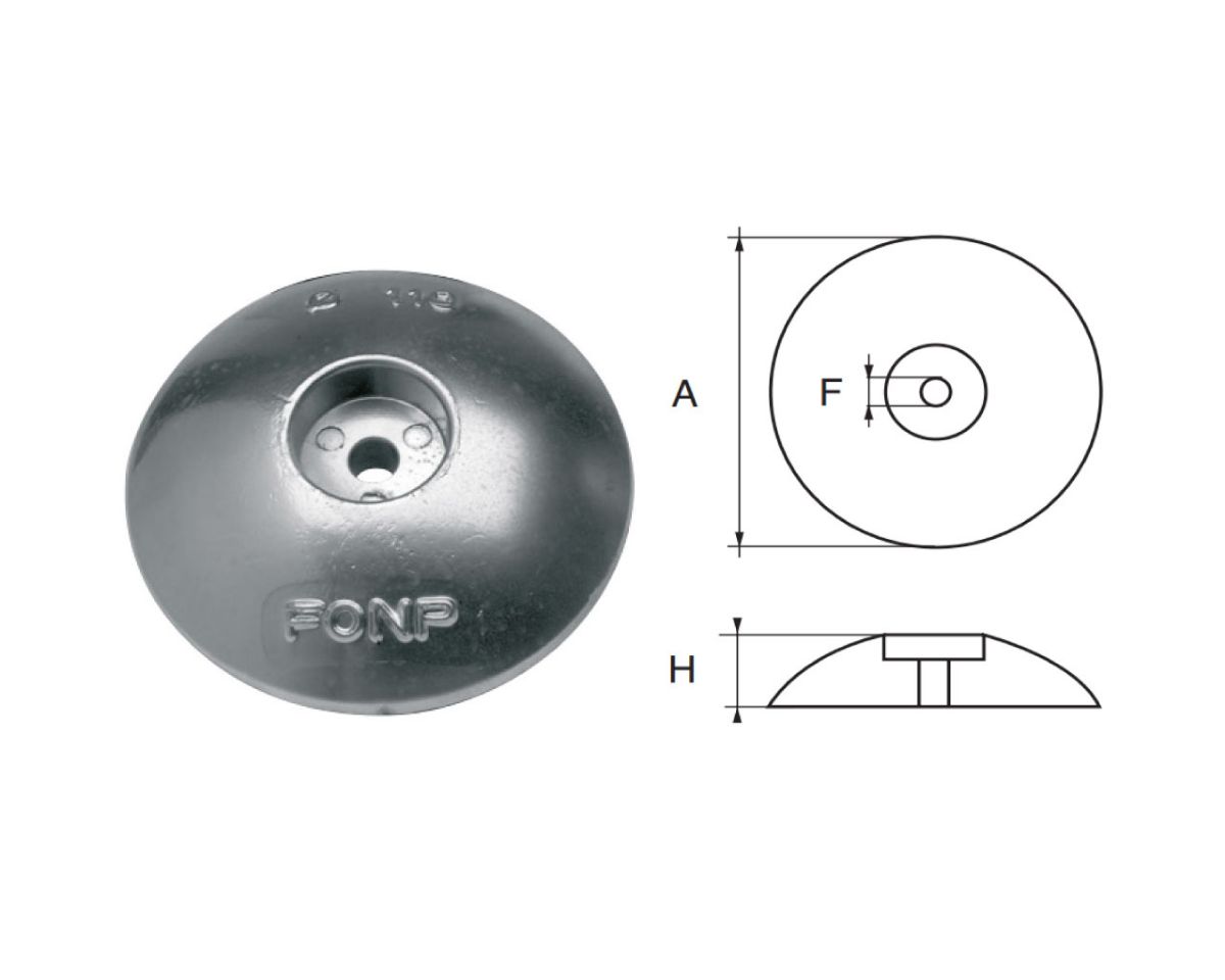 Slika Magnezij anoda fp-05 Ø110x25mm (mg018)