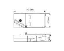 Slika Rezervoar za gorivo 160l, 1400x630x308mm