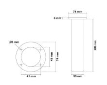 Slika Ispust sa čepom Ø=48mm, pvc, bijeli