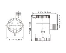 Slika 350GPH Neautomatska kaljužna pumpa [SFBP1-G350-01] 12V
