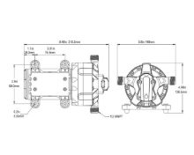 Slika Pumpa za vodu s promjenjivom brzinom 12V, 13.2LPM-3.5GPM, 70PSI-4.8BAR [SFDP1-035-070-56 C]