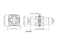 Slika Ventilator 12V, 130CFM-220CMB [SFIB1-130-01]