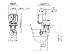 Slika Bow thruster 25kgf, 12V, tunel 110mm