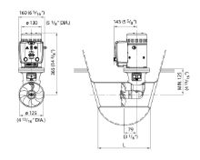 Slika Bow thruster 45kgf, 12V, tunel 125mm