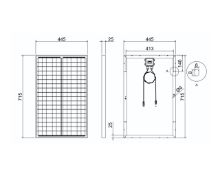 Slika Solarni panel 55W 12V Mono 715X445X25mm