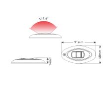Slika 112,5° LED Navigacijska svjetla C/Z vertikalna (par) inox316 [SFNL021-PS-02]