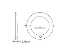 Slika Plafonjera LED Ø102mm 4W T (2900-3200K) [SFCL1-4-WW-04]